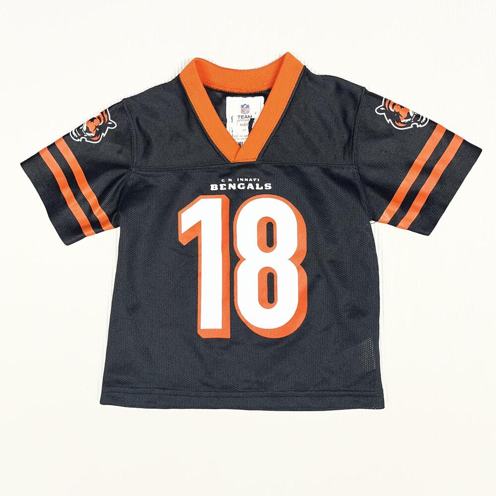 Cincinnati Bengals Jersey Boys 2T Black NFL Football AJ Green 18 Team Apparel